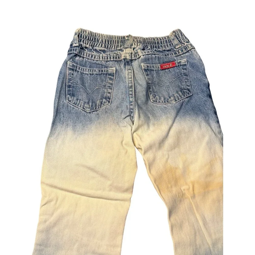 VTG Zana‎ Di Kids Girls Small Bleached Flared Pants Streetwear Denim Retro Jeans
